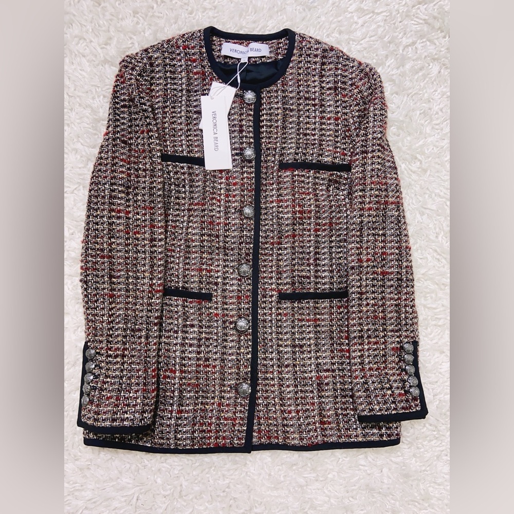 NWT $798 Veronica Beard Watkins Tweed Dickey Jacket - Picture 6 of 9